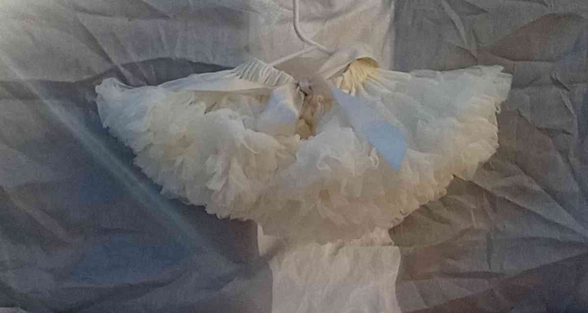 0 to 1yrs Ivory TuTu Pettiskirt EUC Bow Cinches Waist - Dallas, Texas - FleaMarketBay