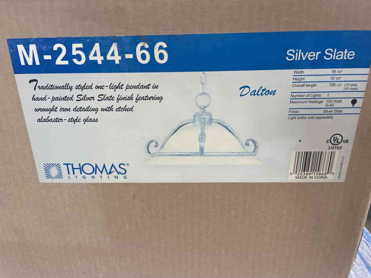 2 Brand New Thomas Lighting Alabaster Pendants - Loughman, Florida - FleaMarketBay