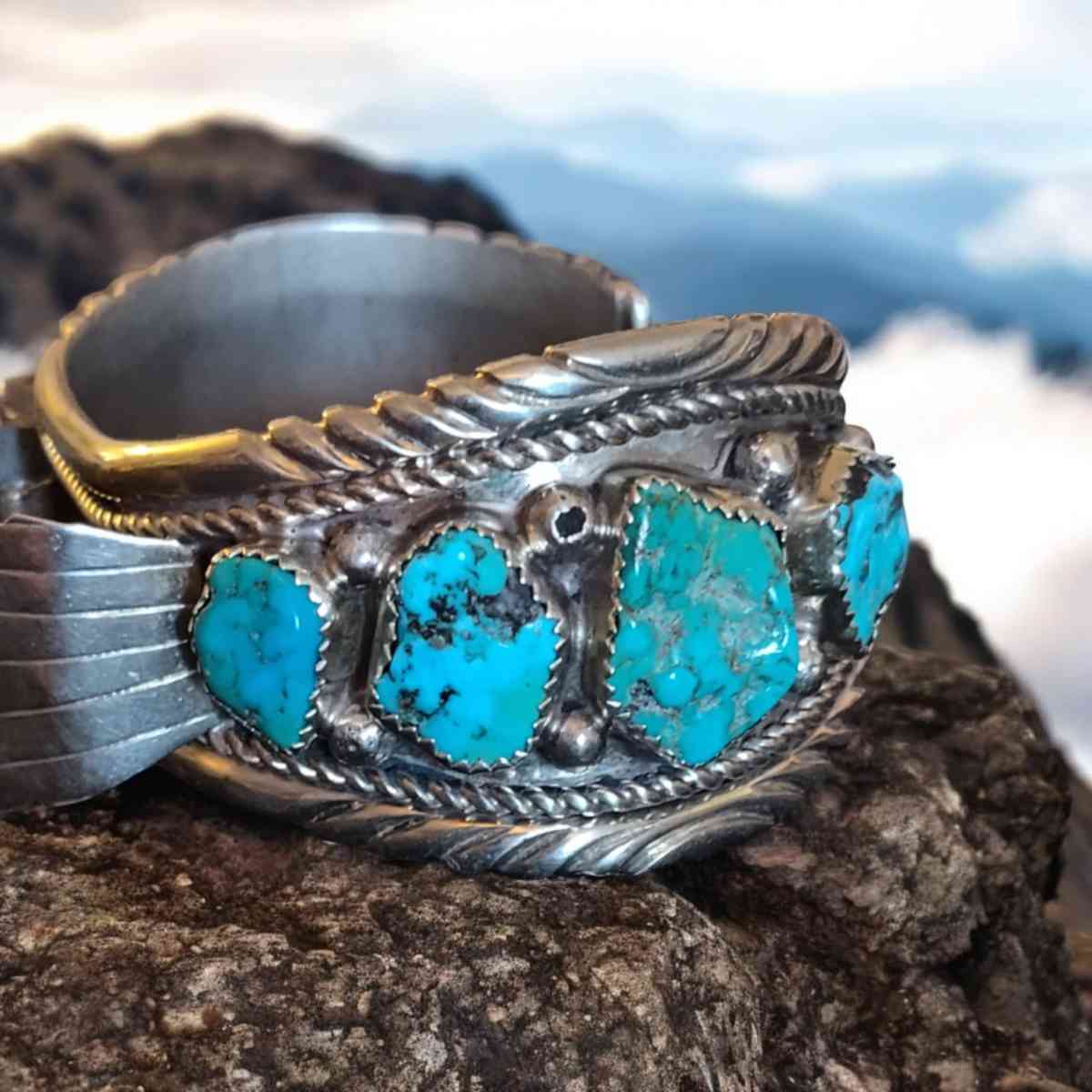 Native American Turquoise watch Band - Phoenix, Arizona - FleaMarketBay
