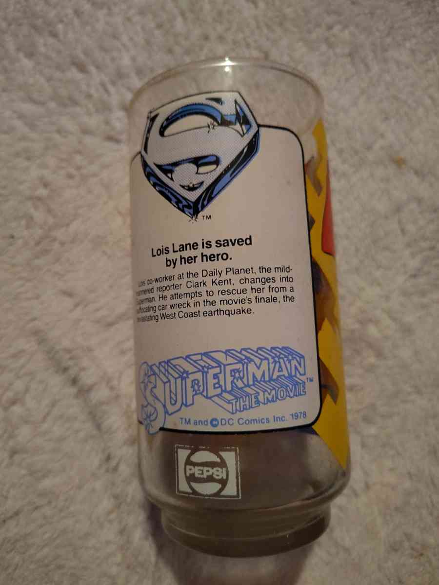 1979 vintage Superman glass - Cartersville, Georgia