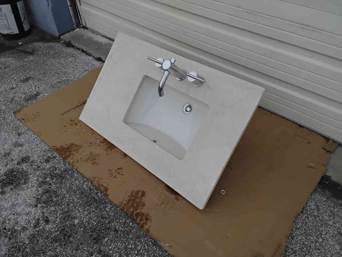Bathroom Granite Vanity Top with Sink Faucet Display Model - Williamstown, New Jersey - FleaMarketBay