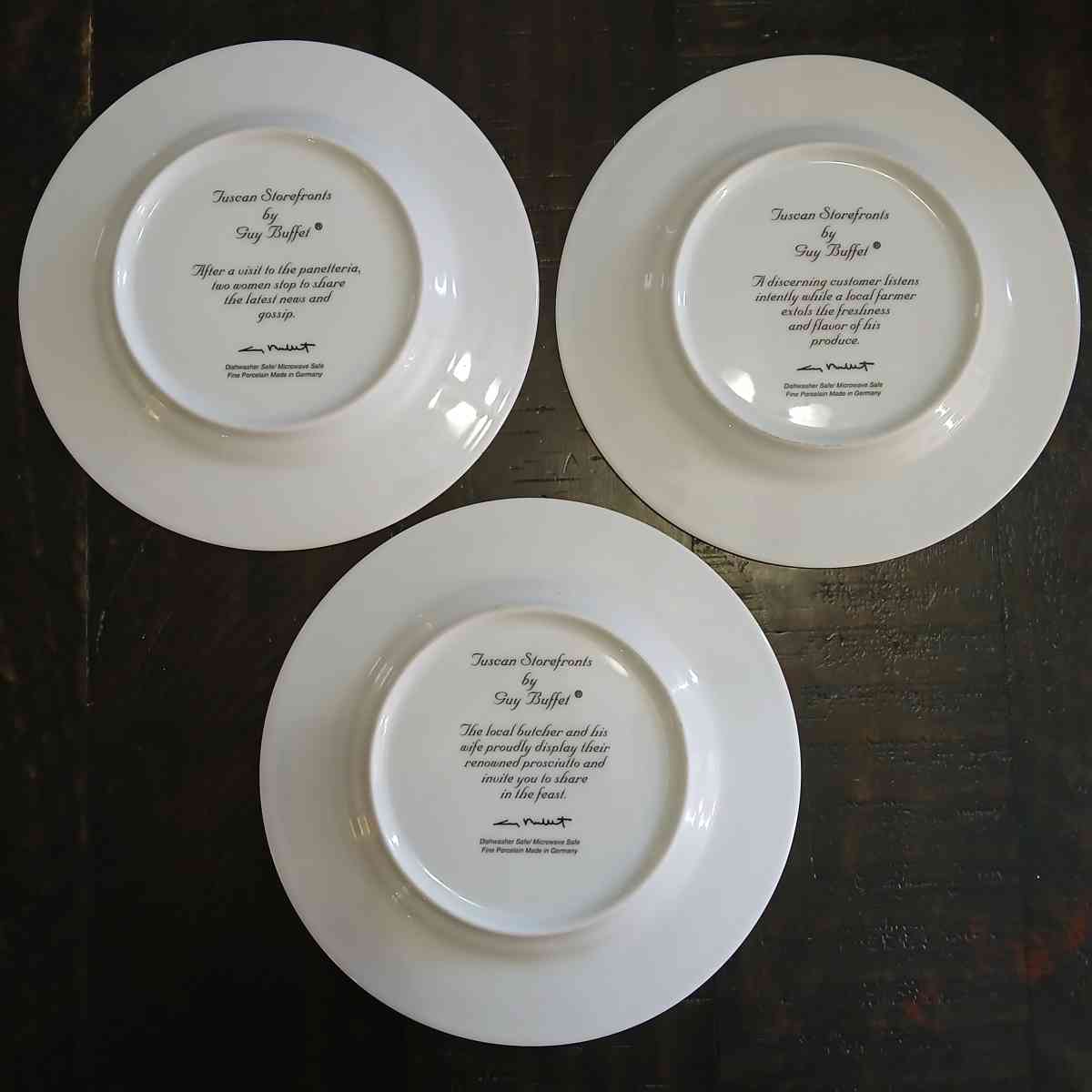 Lot of 3 Guy Buffet Storefront Collection Plates - Indianapolis, Indiana - FleaMarketBay