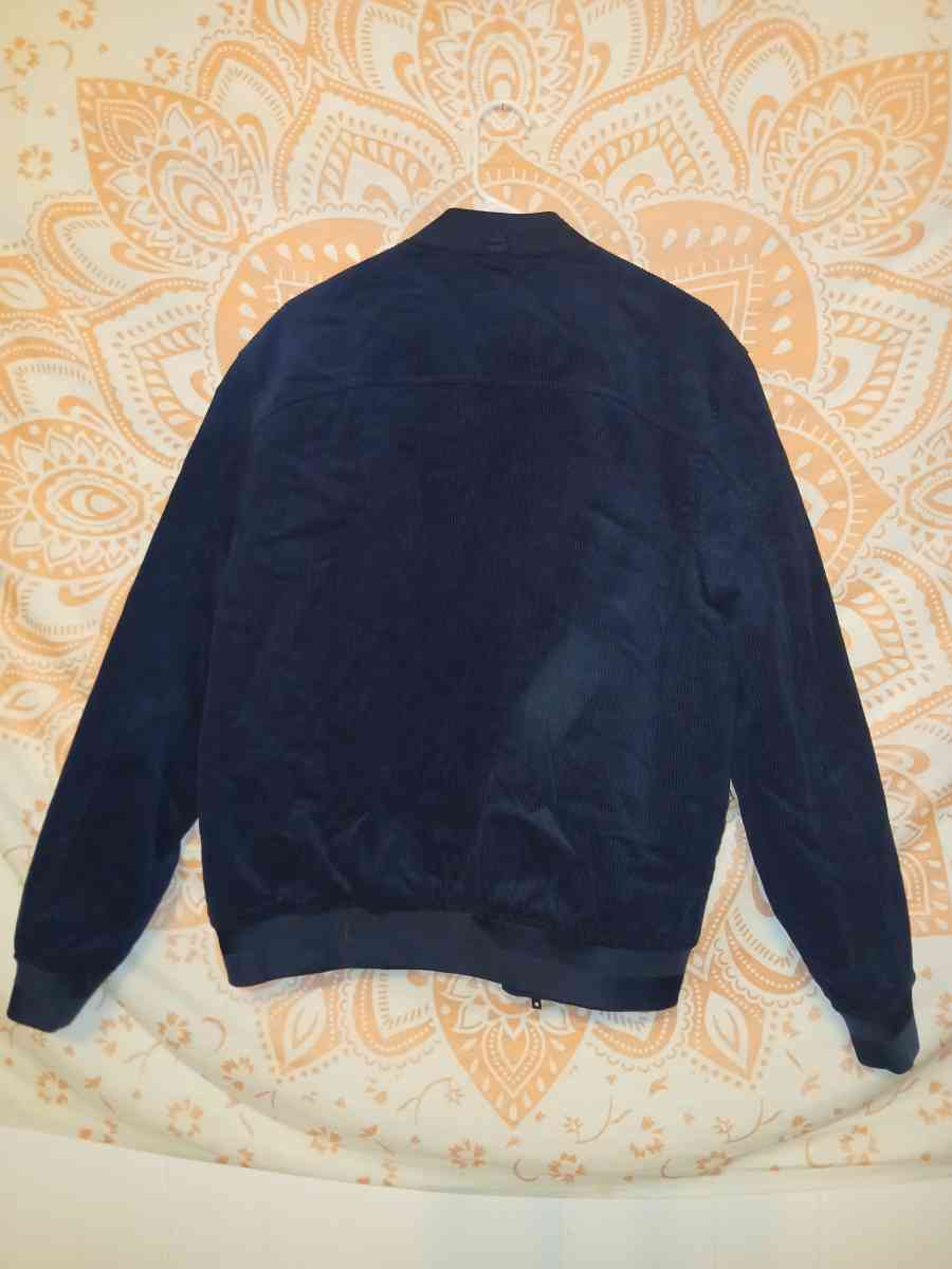 Five Four Los Angeles Men Medium Blue Corduroy Bomber Jacket - Jackson, Michigan - FleaMarketBay
