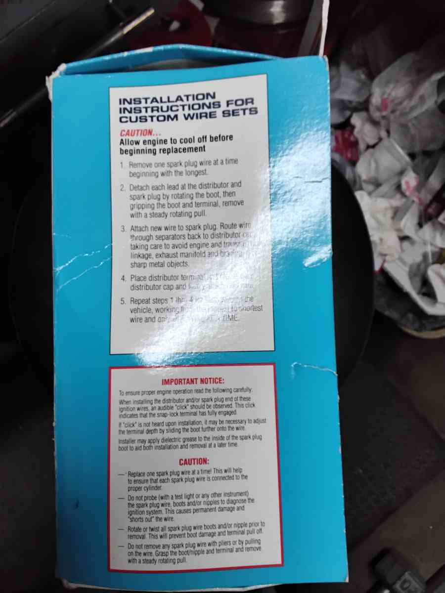 Ford Mustang Spark Plug Wires For 46L Motor Brand New - Williamstown, New Jersey - FleaMarketBay