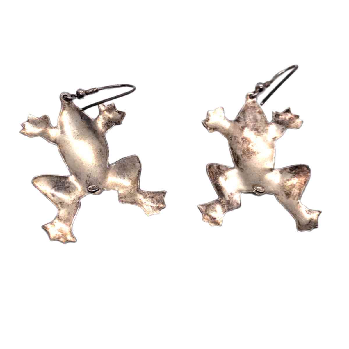 Sterling Silver Callipso Frog Earrings - Gladewater, Texas - FleaMarketBay