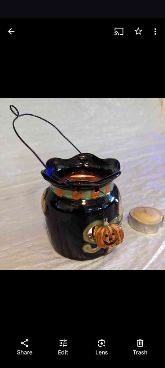 Spookyville Halloween Black Scary Ghost Lantern Candle - Phoenix, Arizona - FleaMarketBay