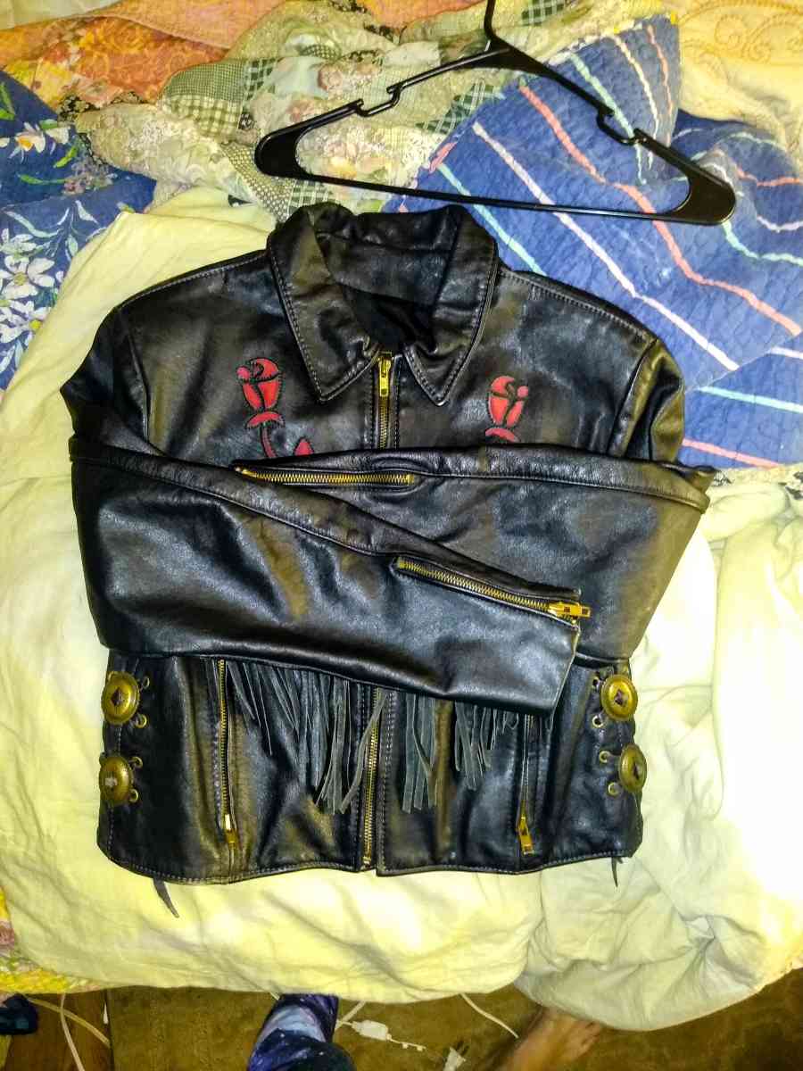 Vintage Leather Moto Jacket  genuine heavy leather - Augusta, Georgia - FleaMarketBay