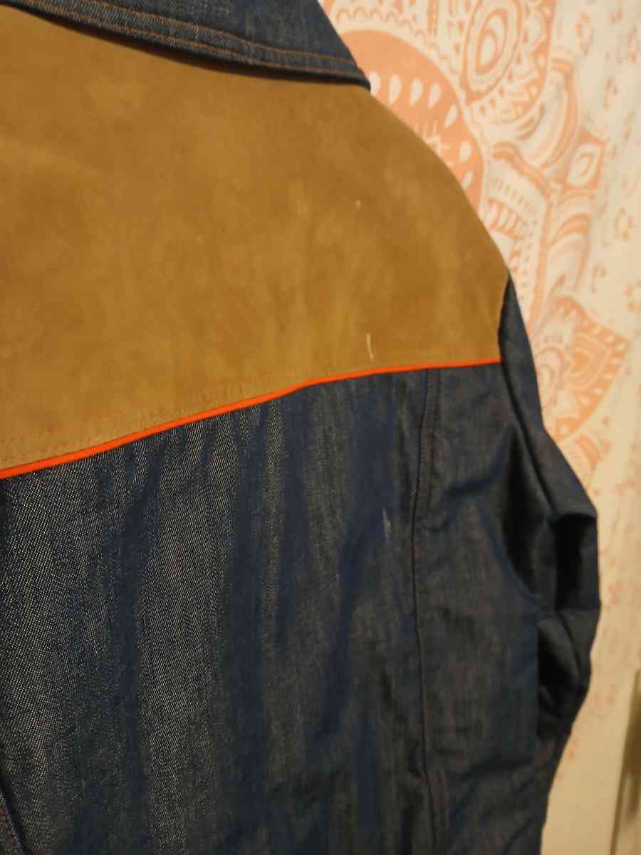 1970s Mens Vintage Ski Levis XL Denim Snap Button Jean - Jackson, Michigan - FleaMarketBay