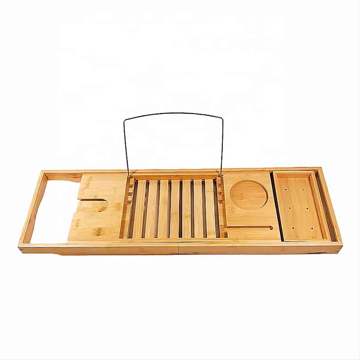 Home It EXPANDABLE Natural BAMBOO BATHTUB TRAY CADDY 27 34 - Pinellas Park, Florida - FleaMarketBay