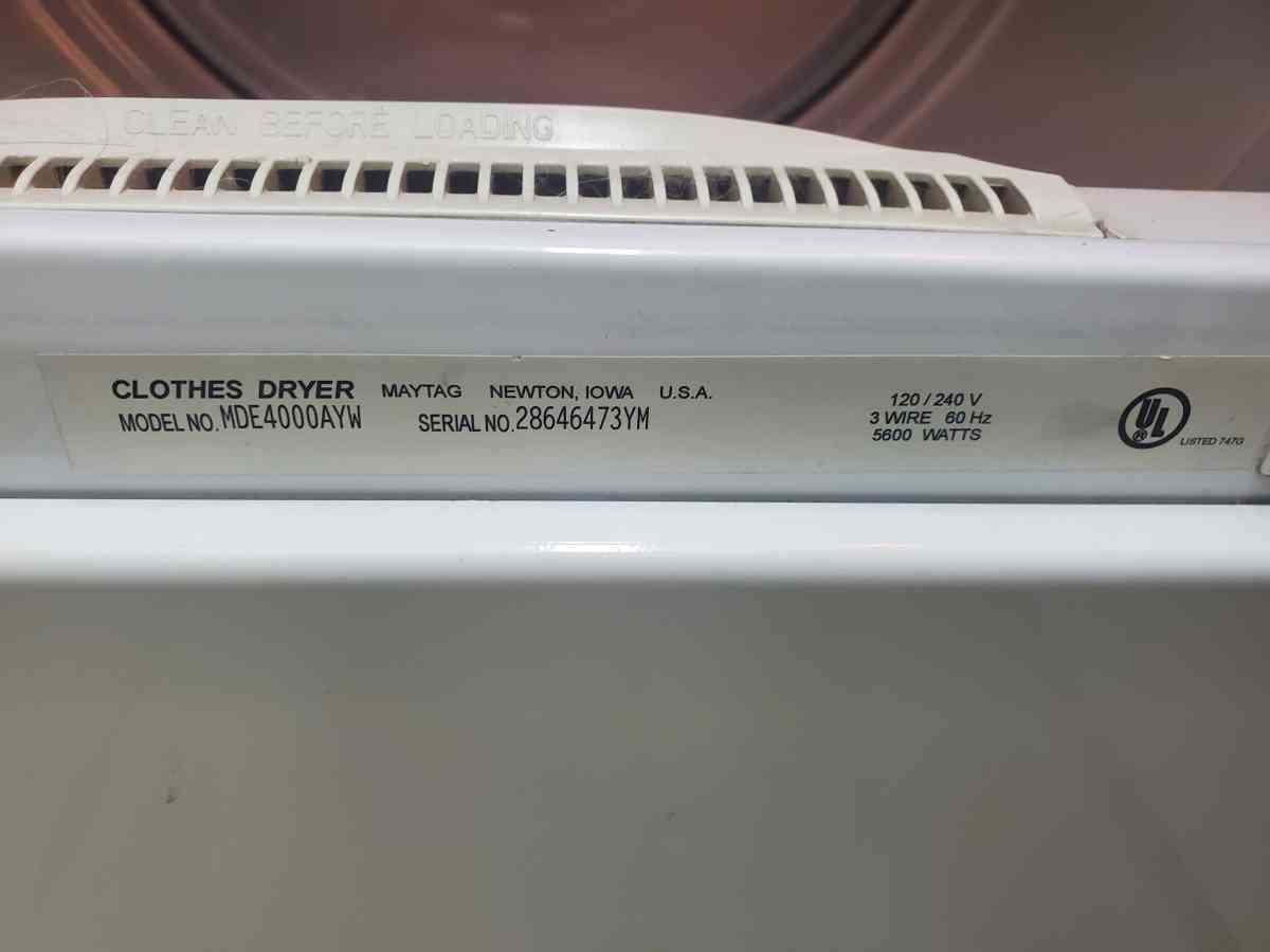 Maytag  Neptune Dryer  Model MDE4000AYW 27W x 28D x 43H - Plano, Texas - FleaMarketBay