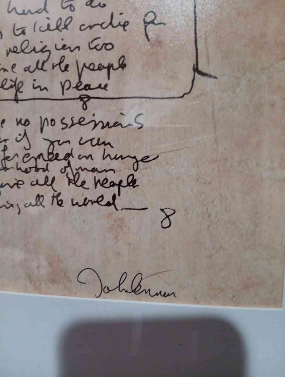 Imagine lyrics by john legend - Abilene, Texas - FleaMarketBay