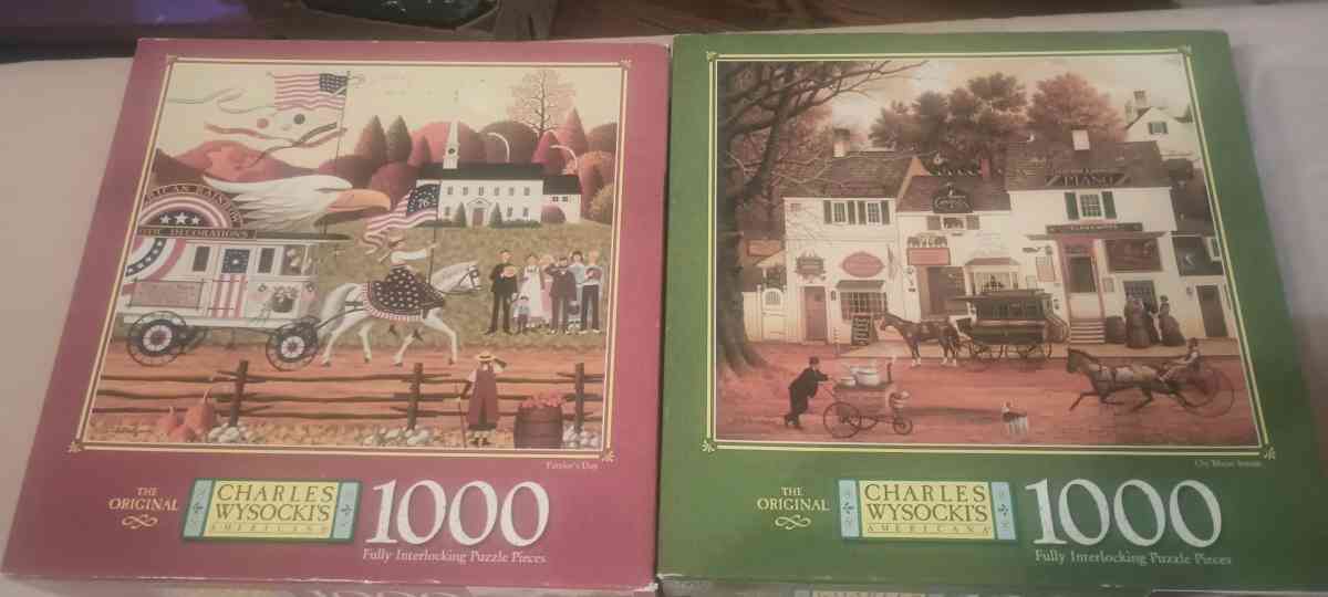 charles wysocki puzzles I have 20 of them all the pieces - Kalamazoo, Michigan - FleaMarketBay