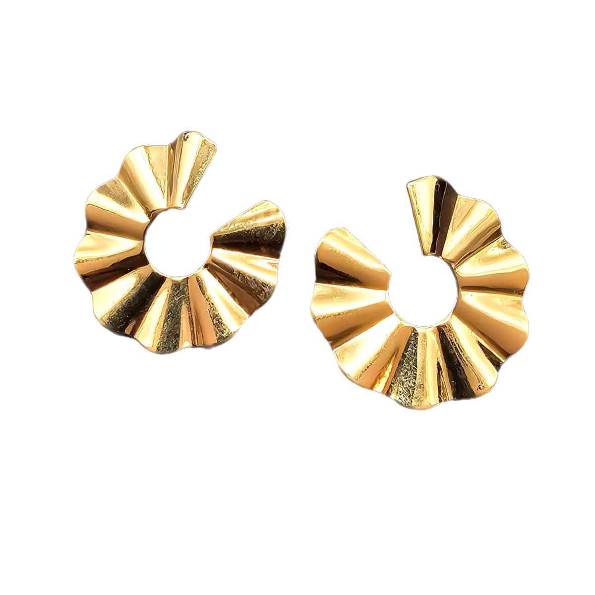 Avon Golden Crescent Stud Earrings - Gladewater, Texas - FleaMarketBay