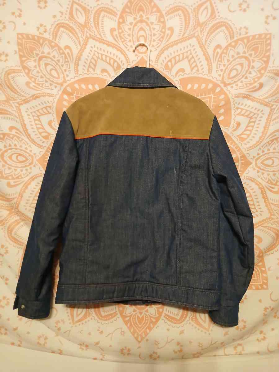 1970s Mens Vintage Ski Levis XL Denim Snap Button Jean - Jackson, Michigan - FleaMarketBay