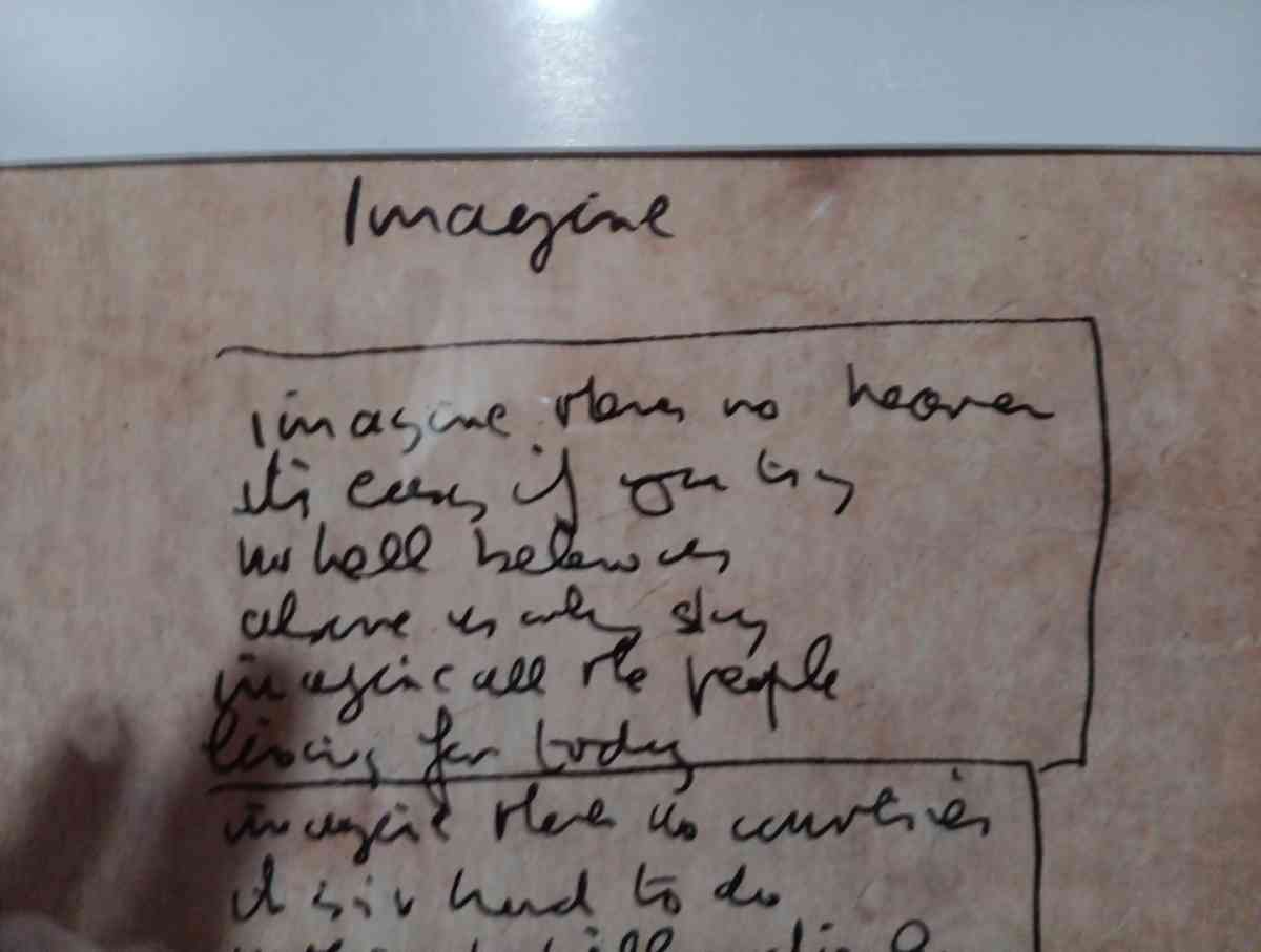 Imagine lyrics by john legend - Abilene, Texas - FleaMarketBay
