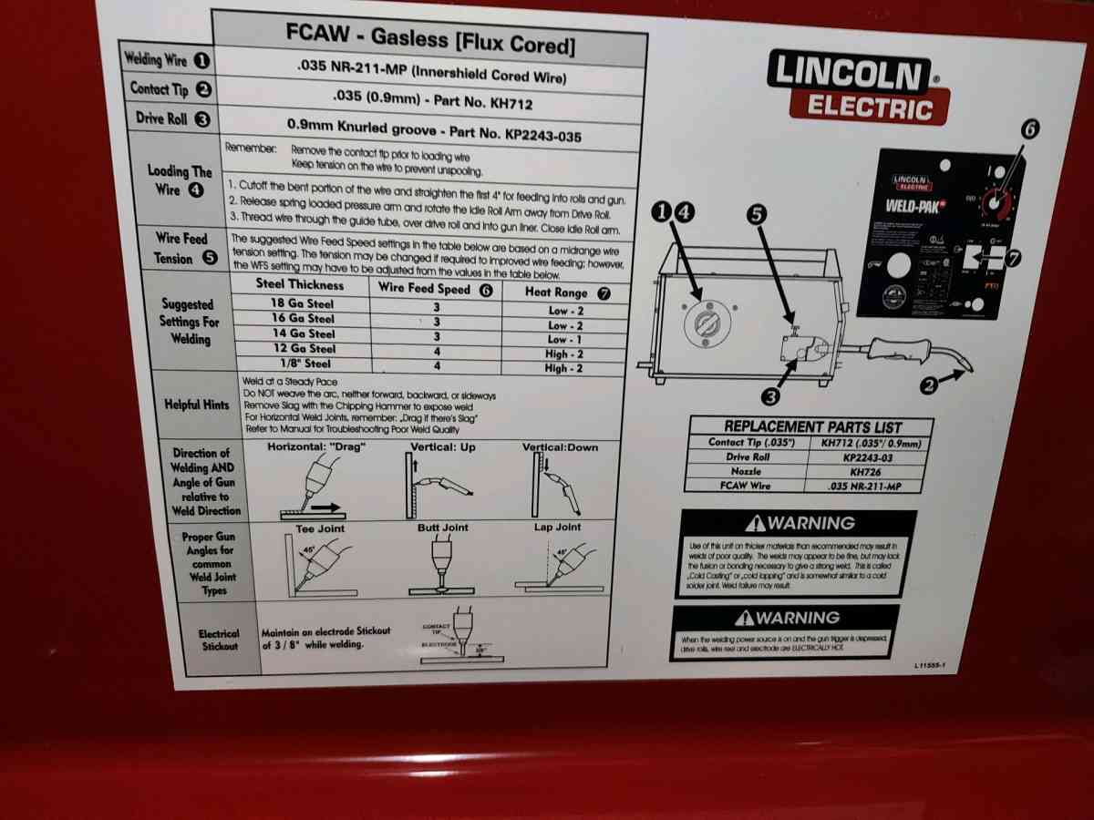 Lincoln Electric 90amp fluxcore 110v welder - East Wareham, Massachusetts