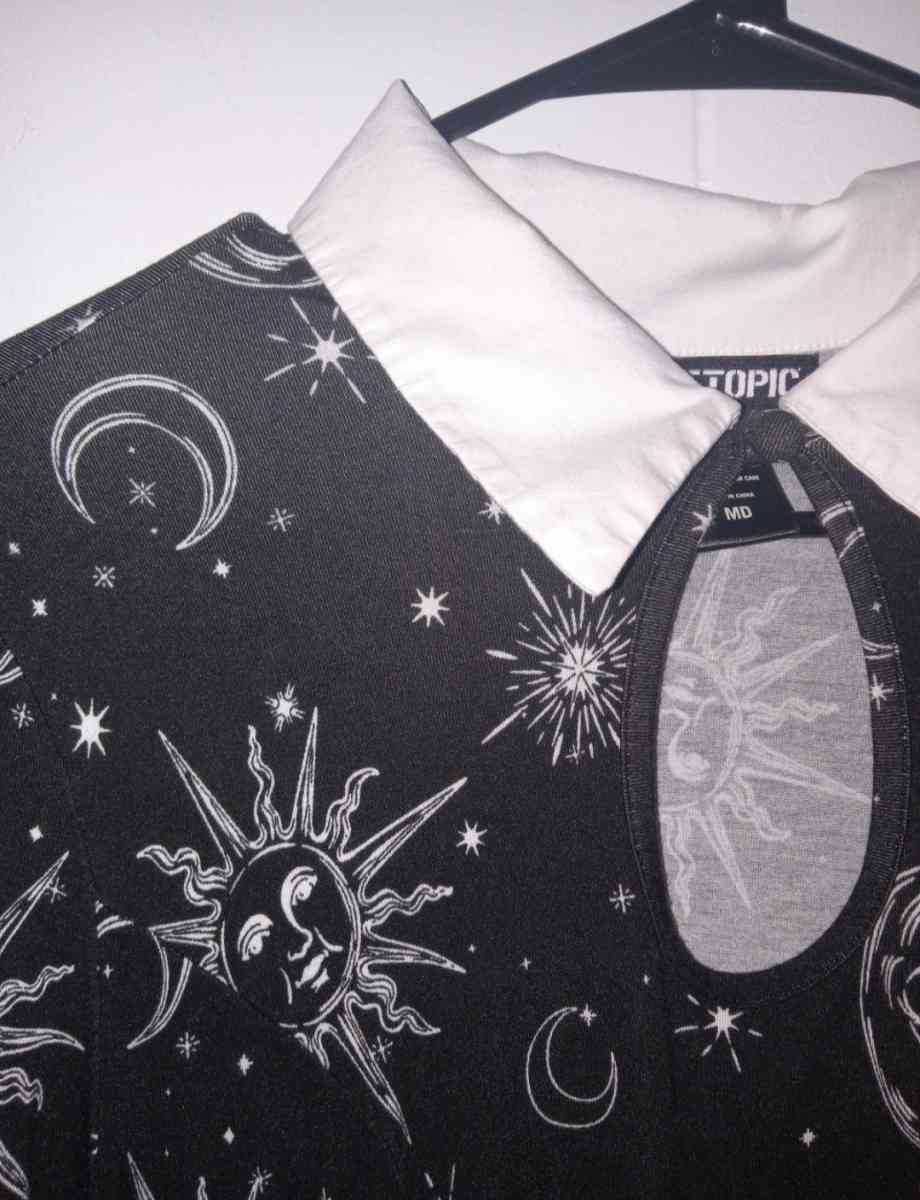 Hot Topic Gothic Celestial Long Sleeve Moon Sun Mini Dress - Jackson, Michigan - FleaMarketBay
