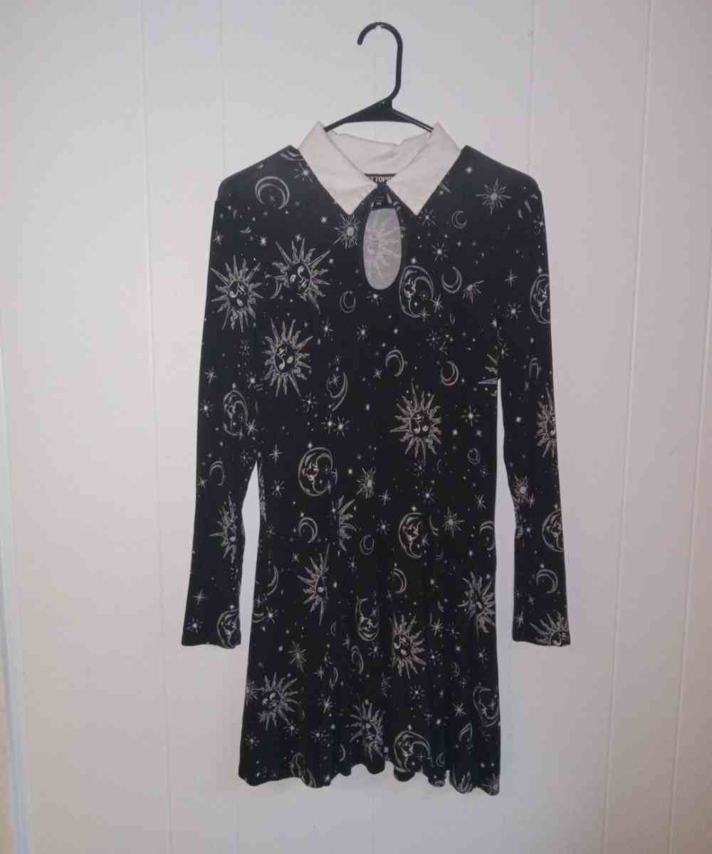 Hot Topic Gothic Celestial Long Sleeve Moon Sun Mini Dress - Jackson, Michigan - FleaMarketBay