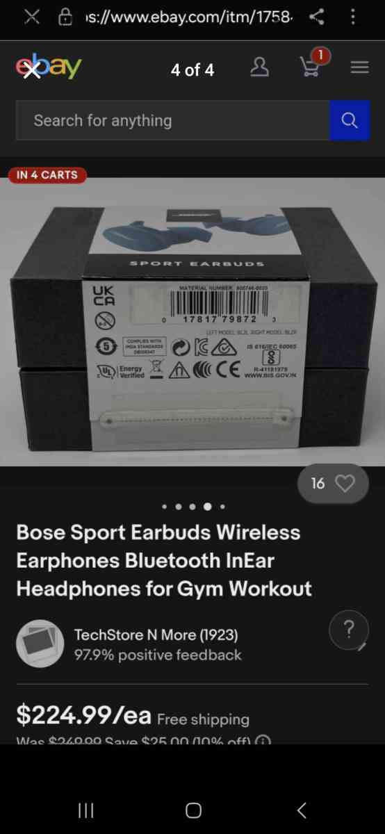 Bose sport earbuds - Hannibal, Missouri - FleaMarketBay