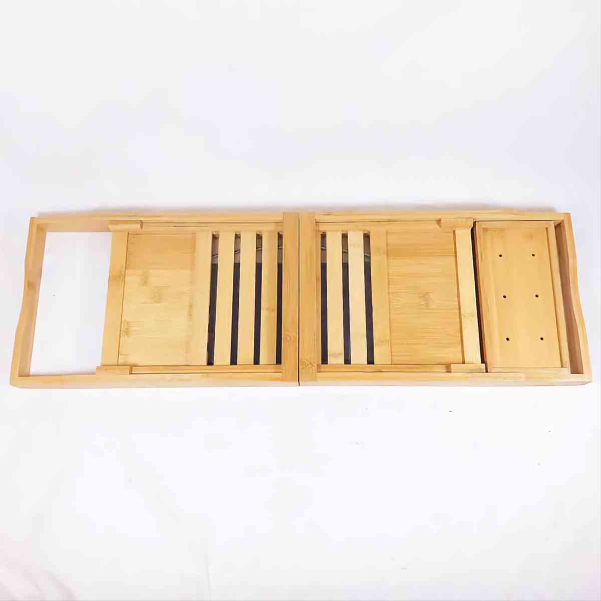 Home It EXPANDABLE Natural BAMBOO BATHTUB TRAY CADDY 27 34 - Pinellas Park, Florida - FleaMarketBay
