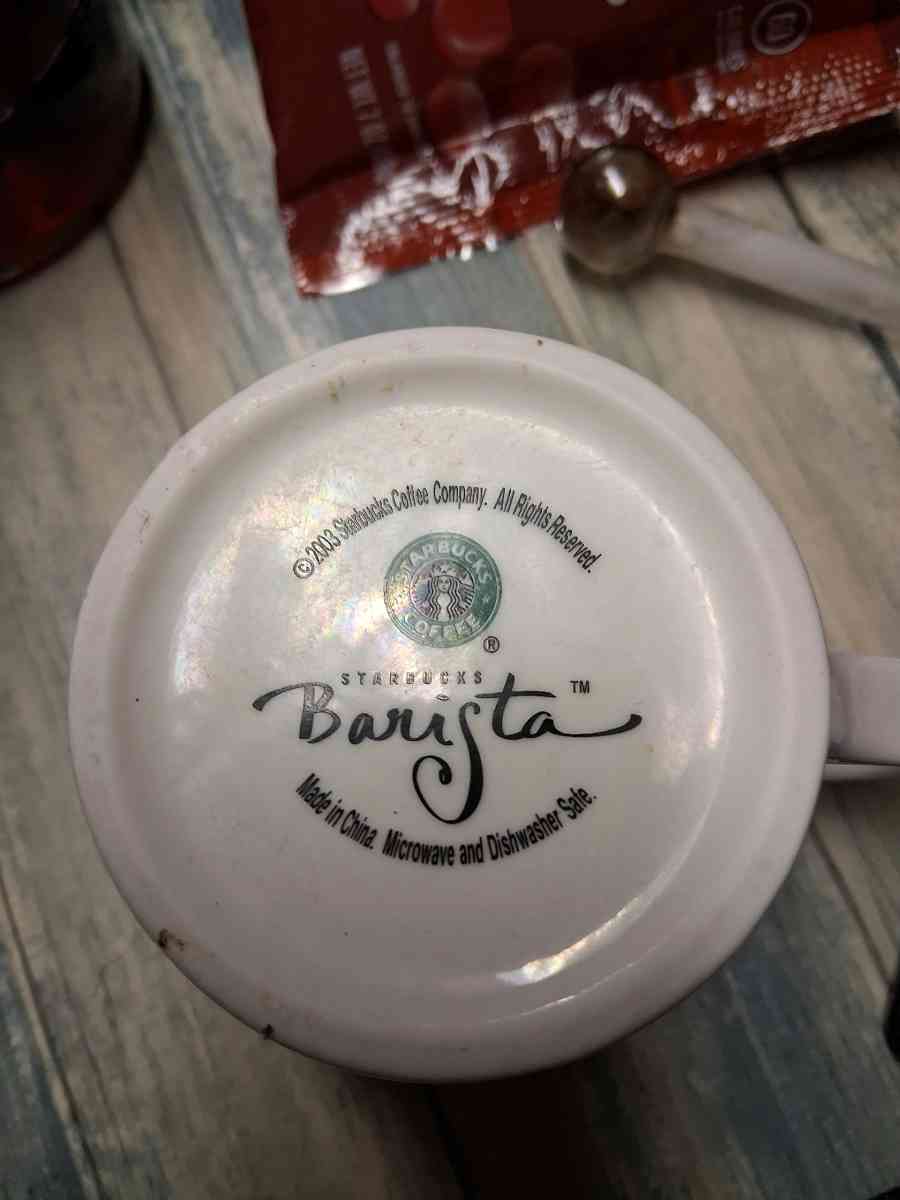 2003 Starbucks batista mug - Des Moines, Iowa - FleaMarketBay