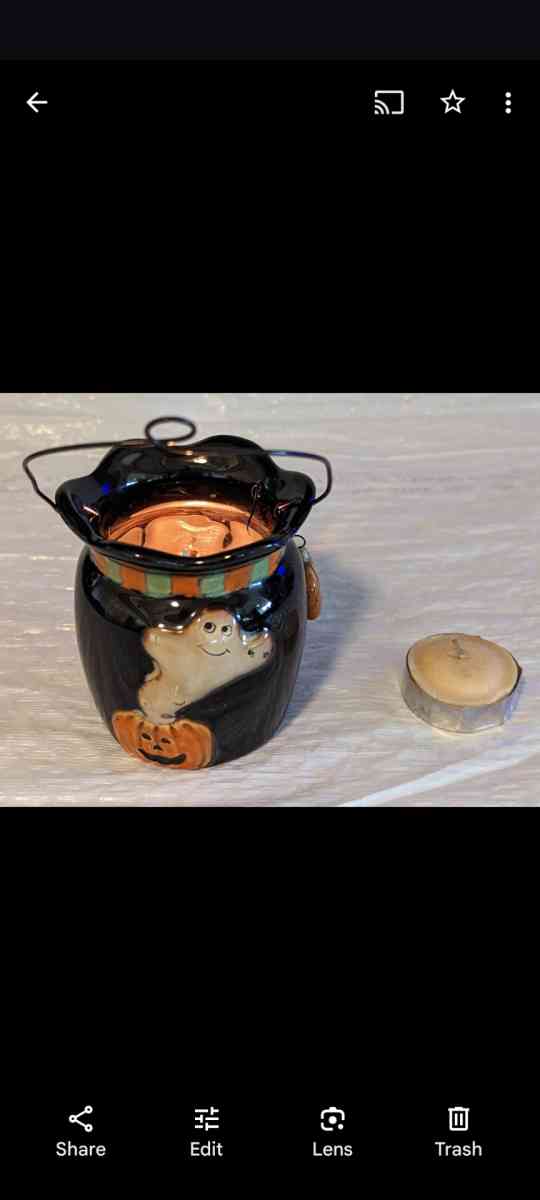 Spookyville Halloween Black Scary Ghost Lantern Candle - Phoenix, Arizona - FleaMarketBay