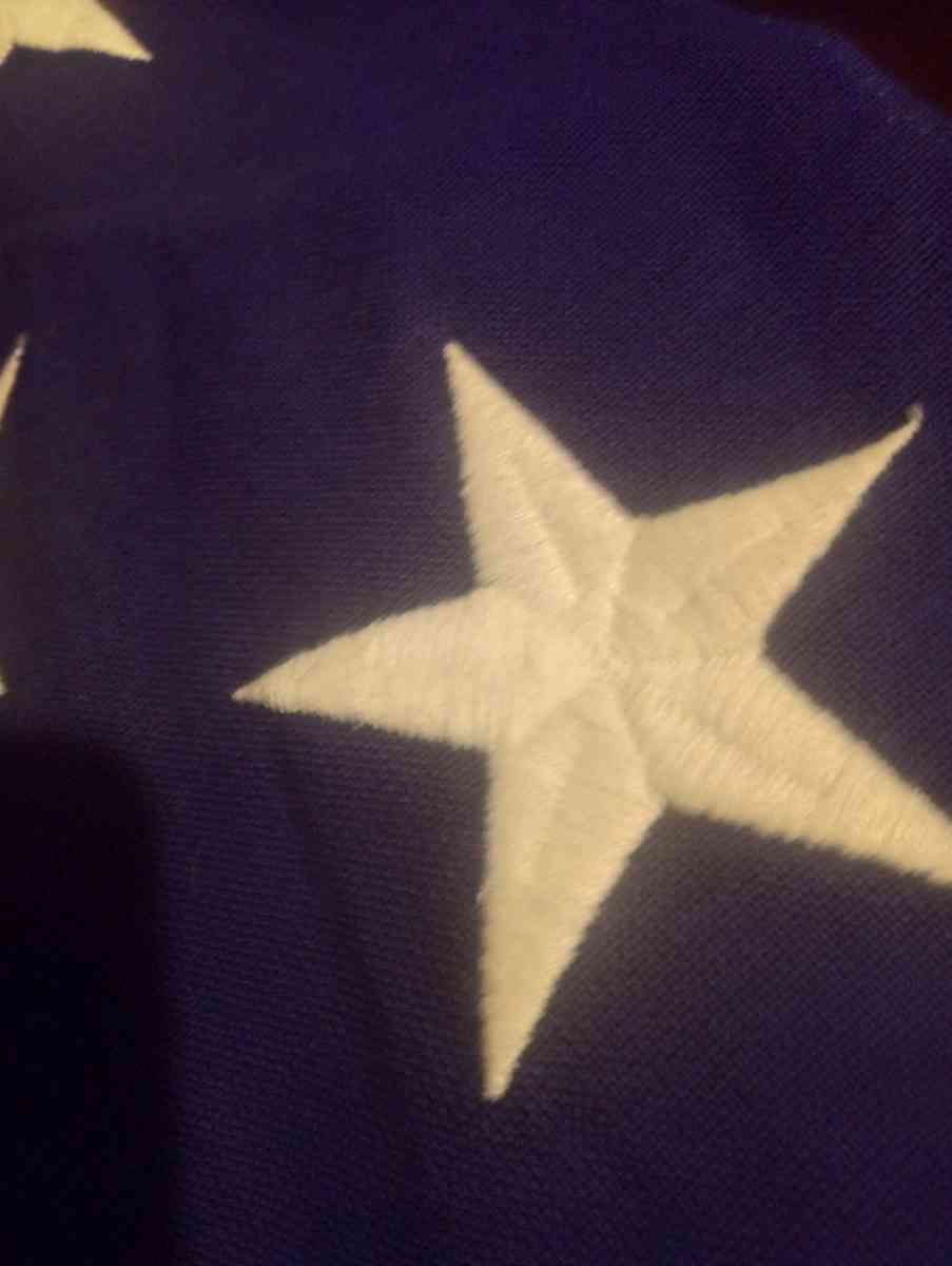 LARGE AMERICAN FLAG 9 foot by 5 foot ALL COTTON - Weatherford, Texas - FleaMarketBay