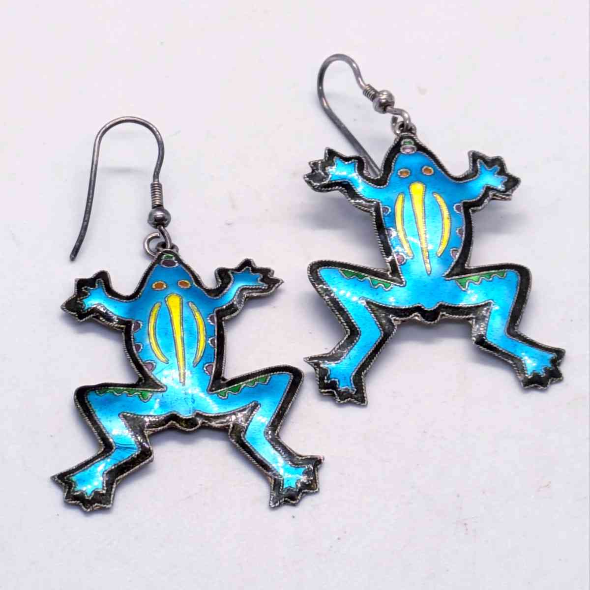 Sterling Silver Callipso Frog Earrings - Gladewater, Texas - FleaMarketBay