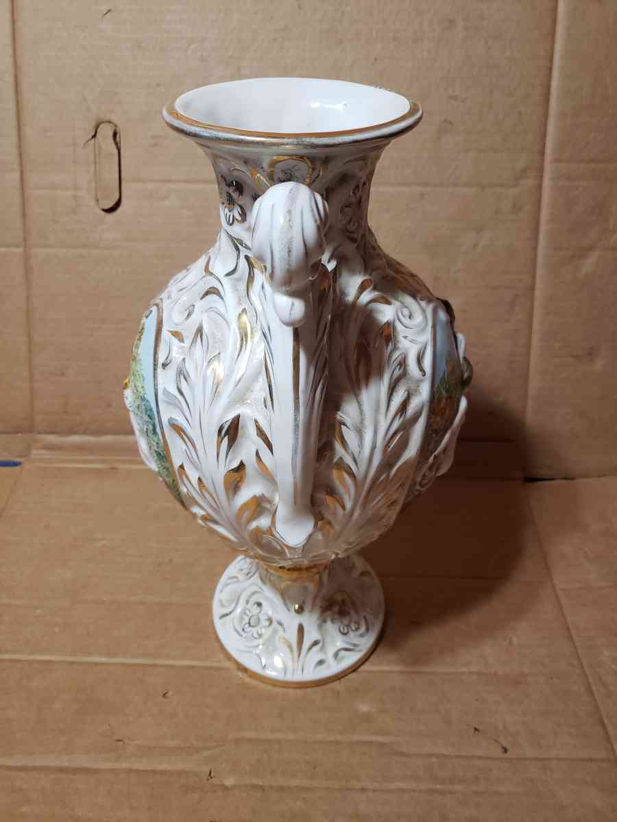 Capodimonte Marked Porcelain Italy Vase Lady  Child - San Antonio, Texas - FleaMarketBay