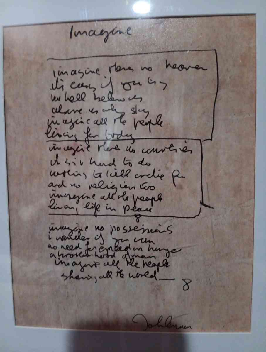 Imagine lyrics by john legend - Abilene, Texas - FleaMarketBay