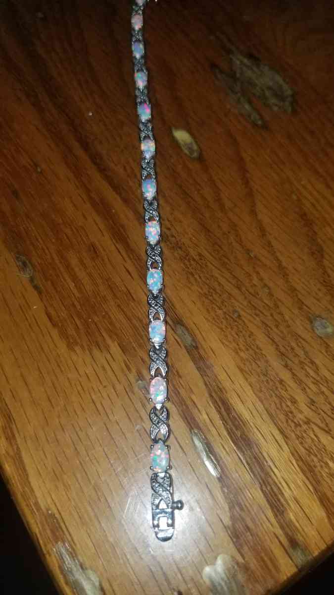 Opal and Diamond Tennis Bracelet - Hudson, New Hampshire - FleaMarketBay