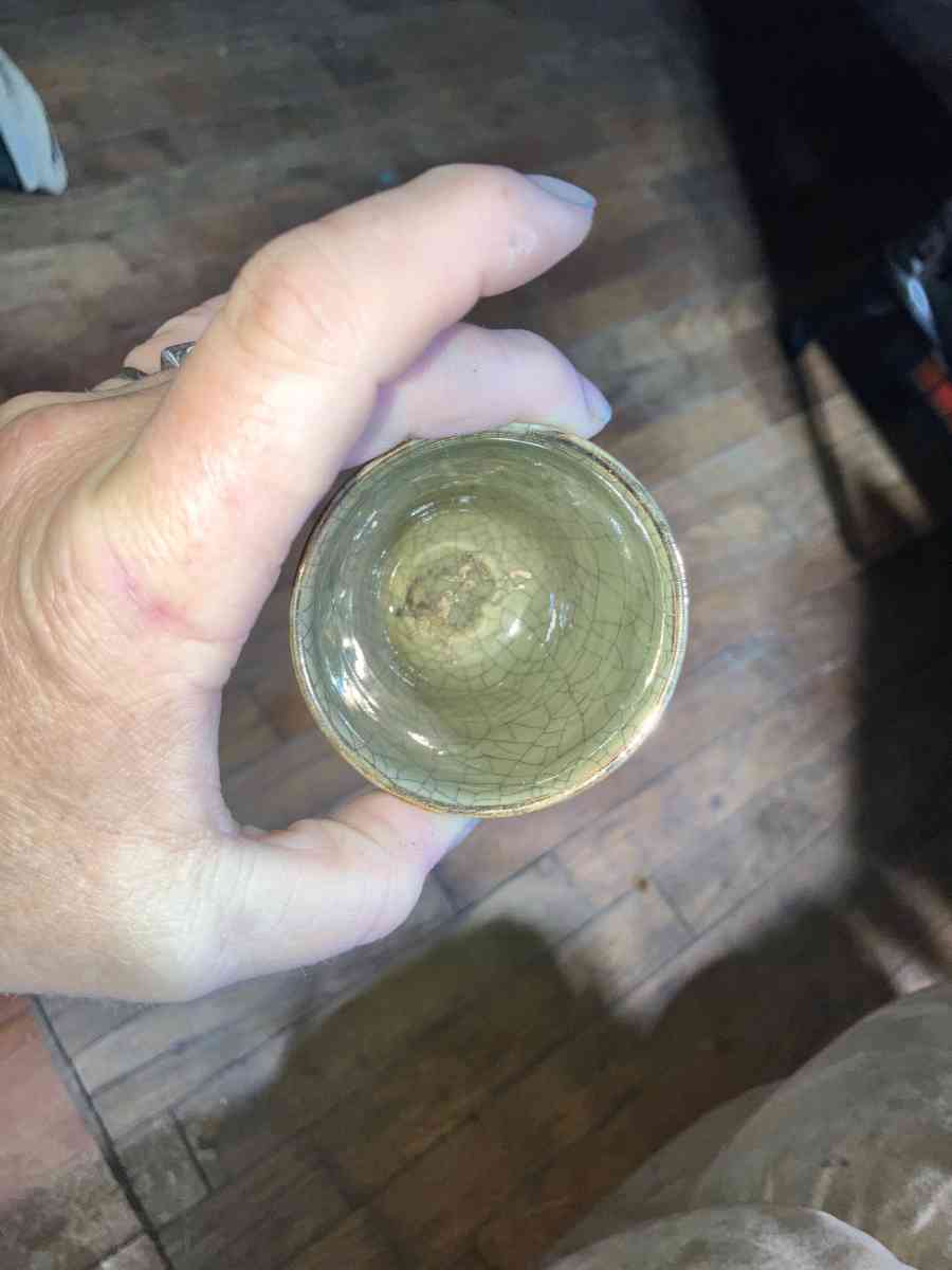 Vintage Japanese Somayaki Somamare 3 Tea Set Green Crackle G - Silsbee, Texas - FleaMarketBay