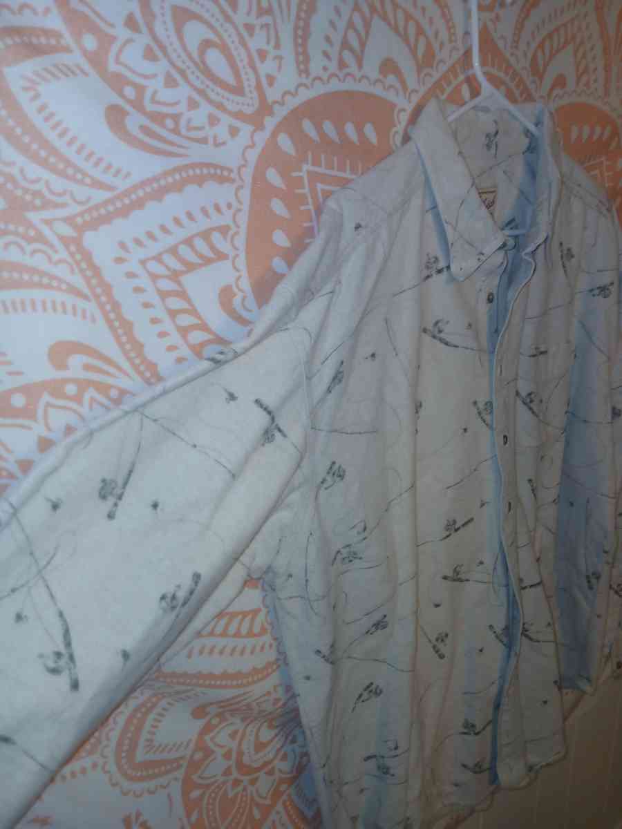 Mens XL Vintage Woolrich Fishing Rod Button Down Fleece Top - Jackson, Michigan - FleaMarketBay