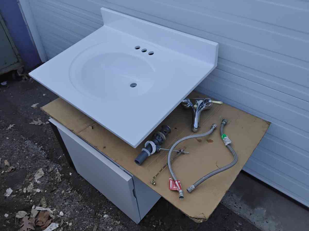 Nice White Vanity Top Bathroom Sink with Faucet New - Williamstown, New Jersey - FleaMarketBay