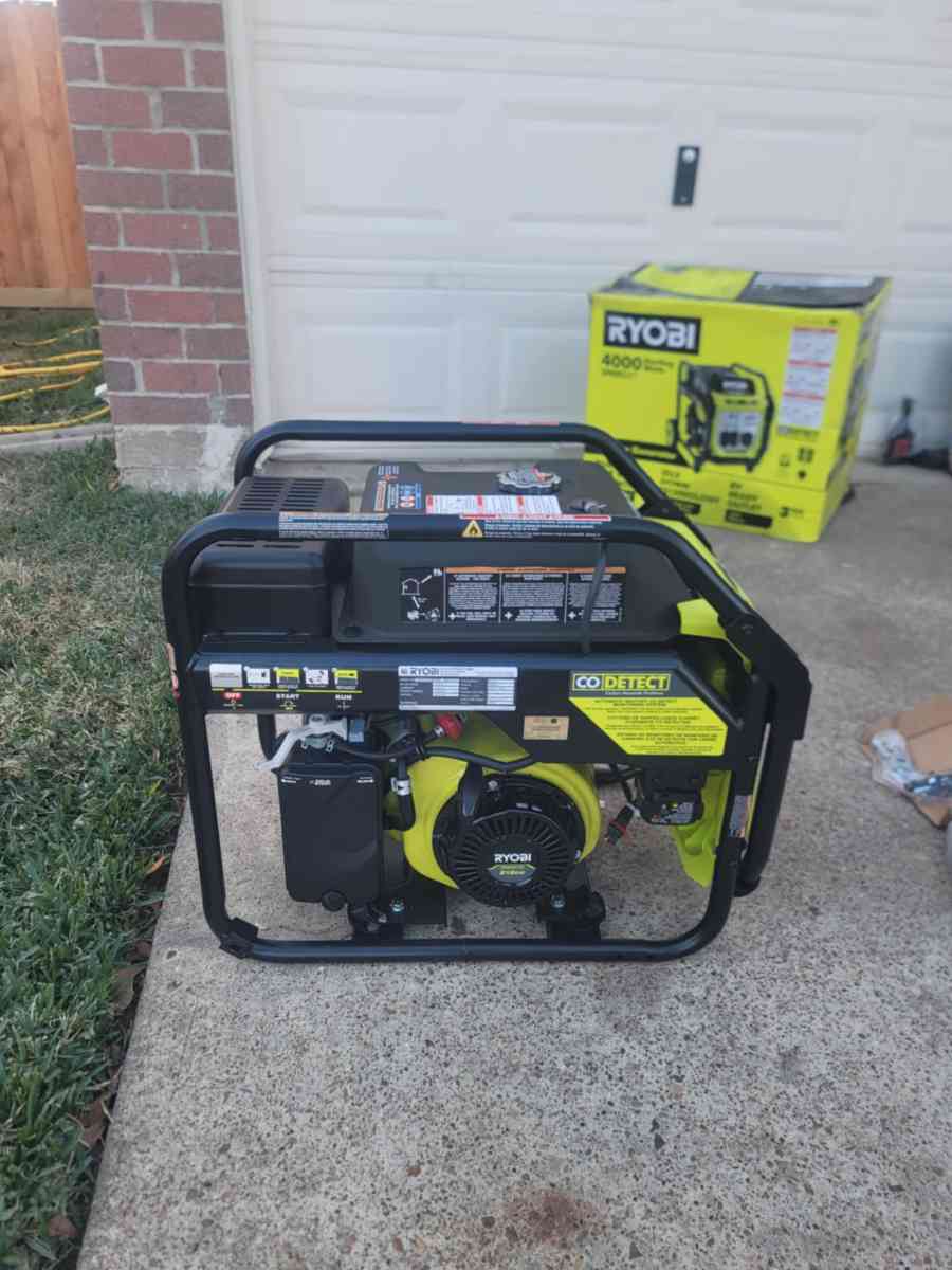 Generador Ryobi 4000 Watts Nuevo Trabajando Muy bien - Houston, Texas - FleaMarketBay