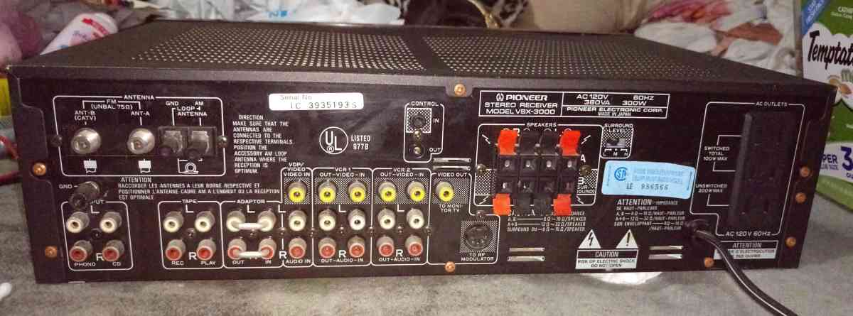 Vintage Pioneer VSX3000 - Long Beach, California - FleaMarketBay