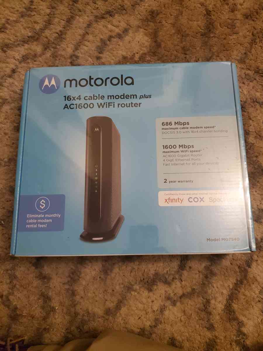 Motorola Modem Router Combo - Cross, South Carolina