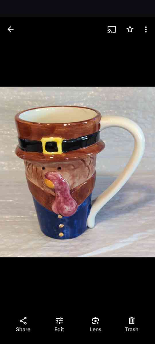 Rare Vintage Thanksgiving WCL Ceramic Turkey Mug - Phoenix, Arizona