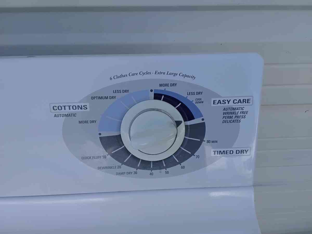 Nice White GE Extra Large Capacity Gas Dryer Like New - Williamstown, New Jersey - FleaMarketBay