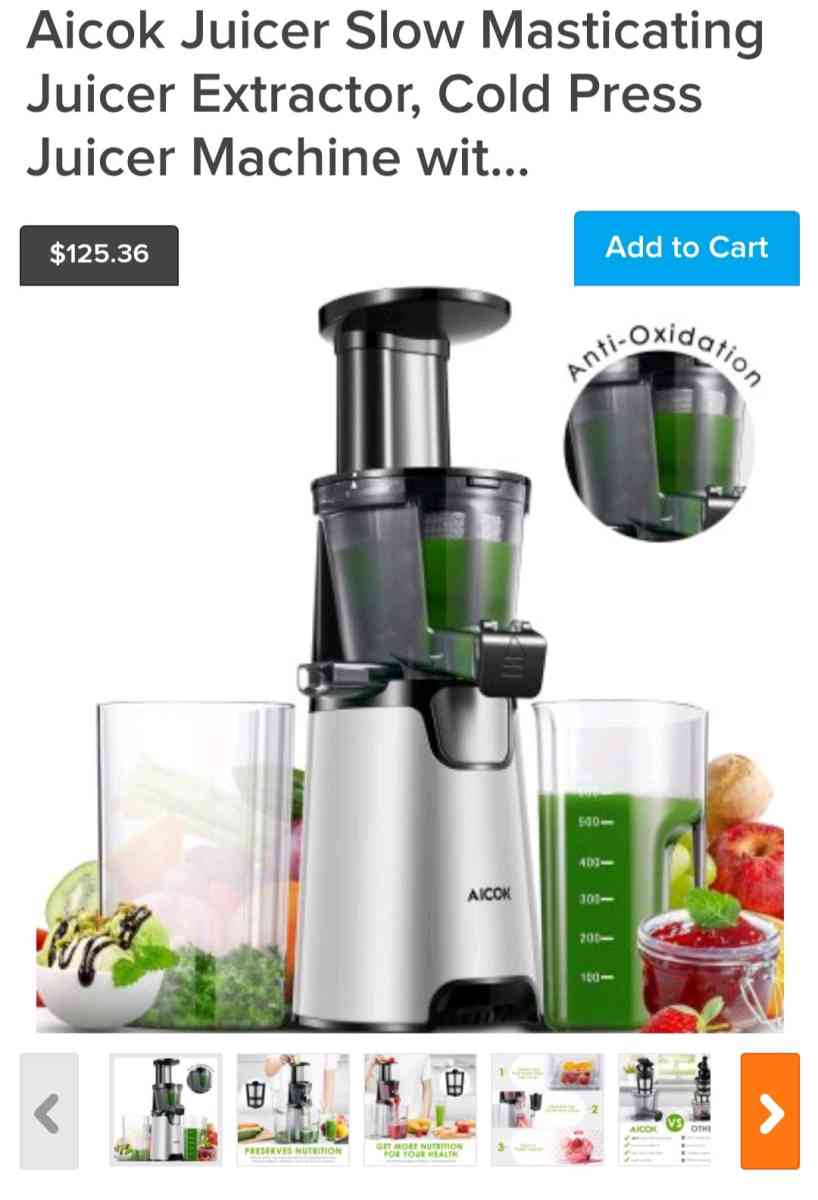 Aicok Juicer Slow Masticating Juicer Extractor Cold Press Ju - Austin, Texas - FleaMarketBay