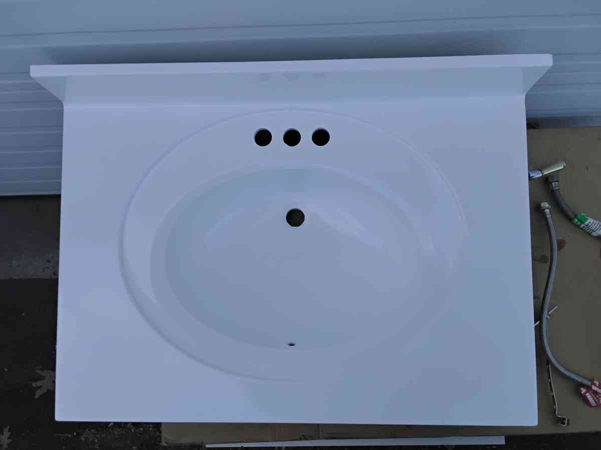 Nice White Vanity Top Bathroom Sink with Faucet New - Williamstown, New Jersey - FleaMarketBay