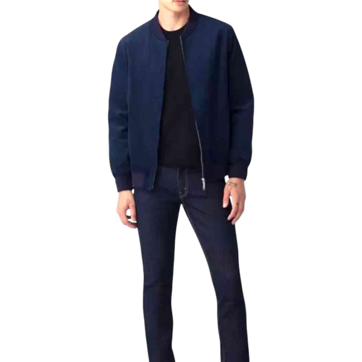 Five Four Los Angeles Men Medium Blue Corduroy Bomber Jacket - Jackson, Michigan