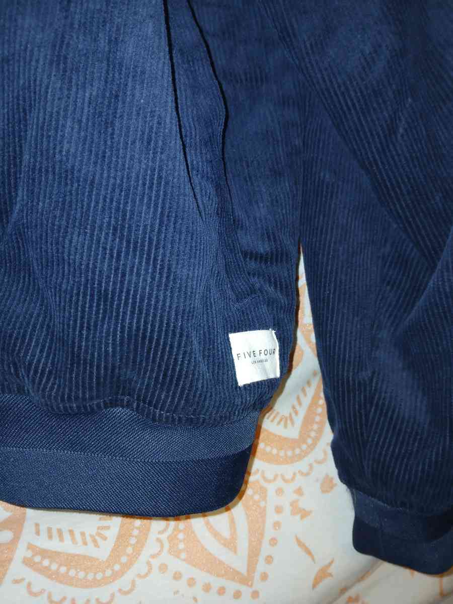 Five Four Los Angeles Men Medium Blue Corduroy Bomber Jacket - Jackson, Michigan - FleaMarketBay