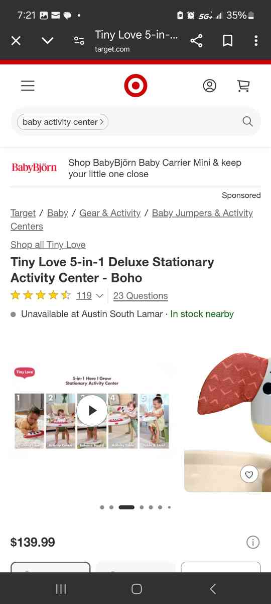 Tiny Love 5in1 Deluxe Stationary Activity Center - Austin, Texas - FleaMarketBay