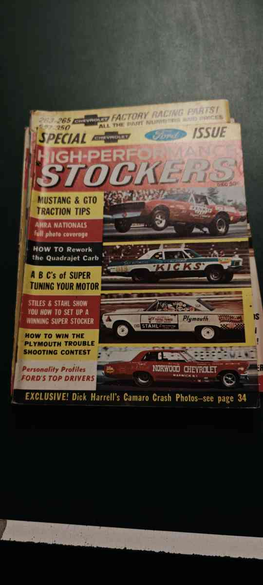 Set of 4 Vintage High Performance Stockers Magazines  196719 - Wayne, New Jersey - FleaMarketBay