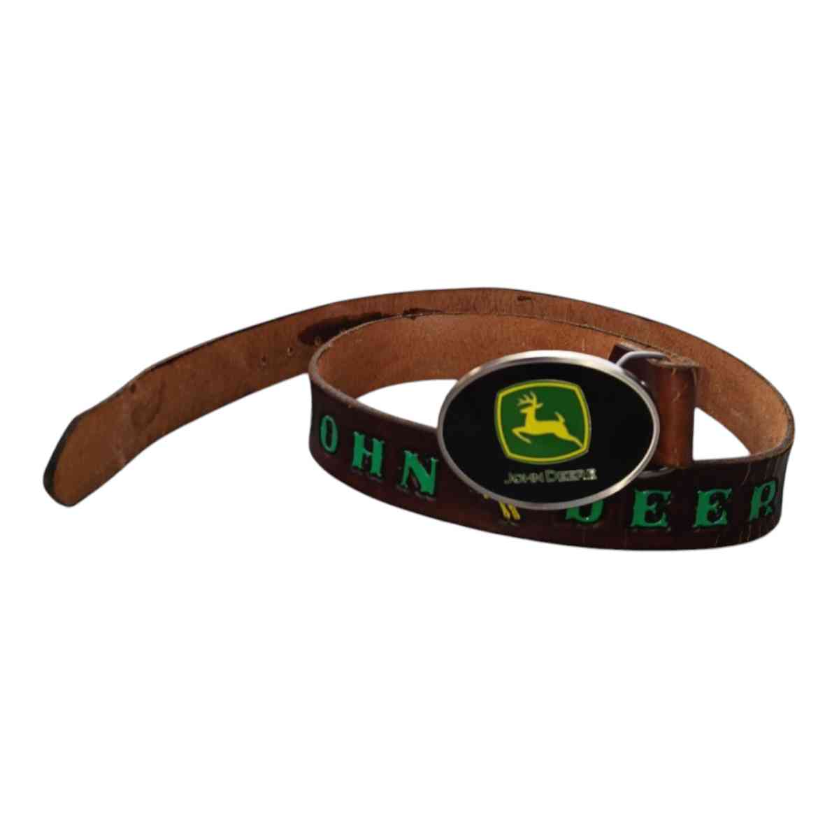 John Deere SpecCast Belt Buckle 40 Inch Leather Belt - Jackson, Michigan