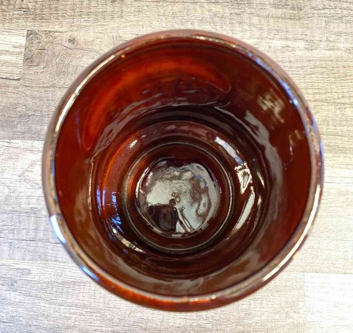 Vintage Kitchen Utensil Holder 70s Retro Kitchen Brown Ivory - Silsbee, Texas - FleaMarketBay