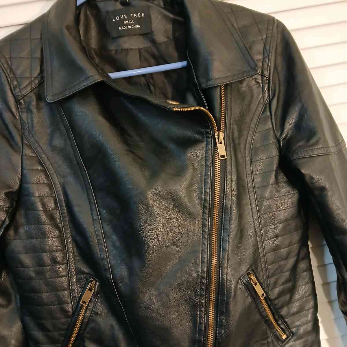 Love Tree Black Leather Jacket for Women Size S - Indianapolis, Indiana - FleaMarketBay