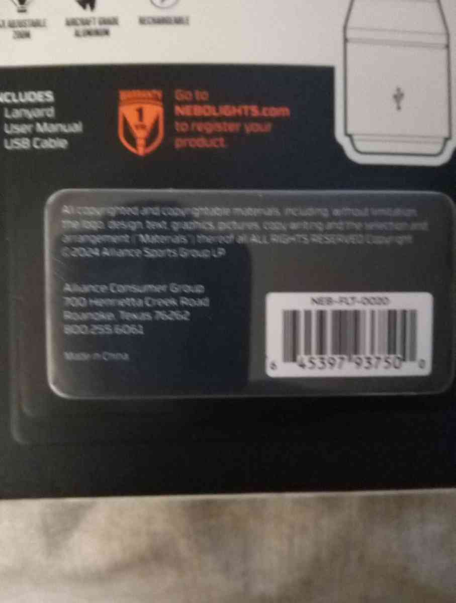 Nebo Davinci 2000 rechargeable flashlight - Paragould, Arkansas - FleaMarketBay