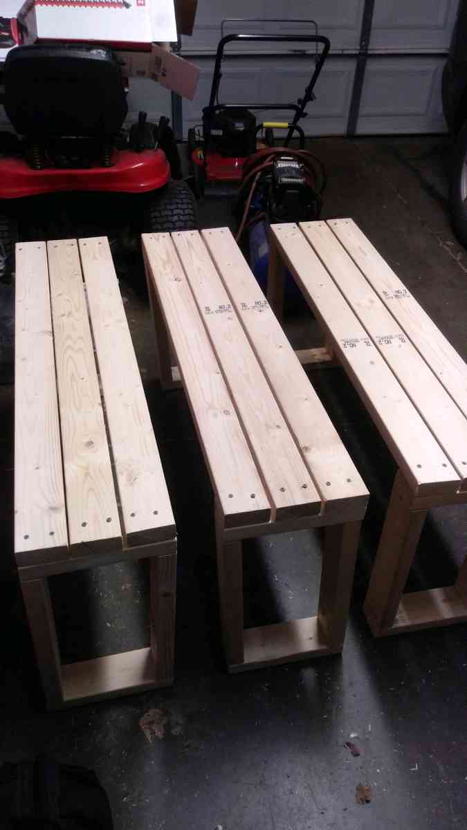 3 Benches 60 dollars each solid wood - Greenville, South Carolina - FleaMarketBay